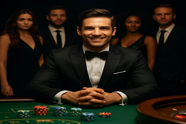 888bet-এর নিয়ন আলোয় উজ্জ্বল আধুনিক ক্যাসিনো পরিবেশে নান্দনিক উপস্থাপনা